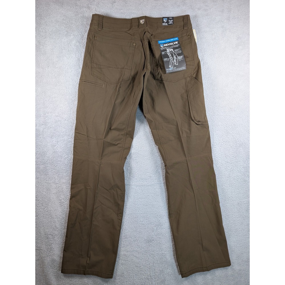 KUHL Revolvr Driftwood Brown Stretch Full Fit Outdoor Hiking Pants Men 34x34 NEW - Picture 8 of 9
